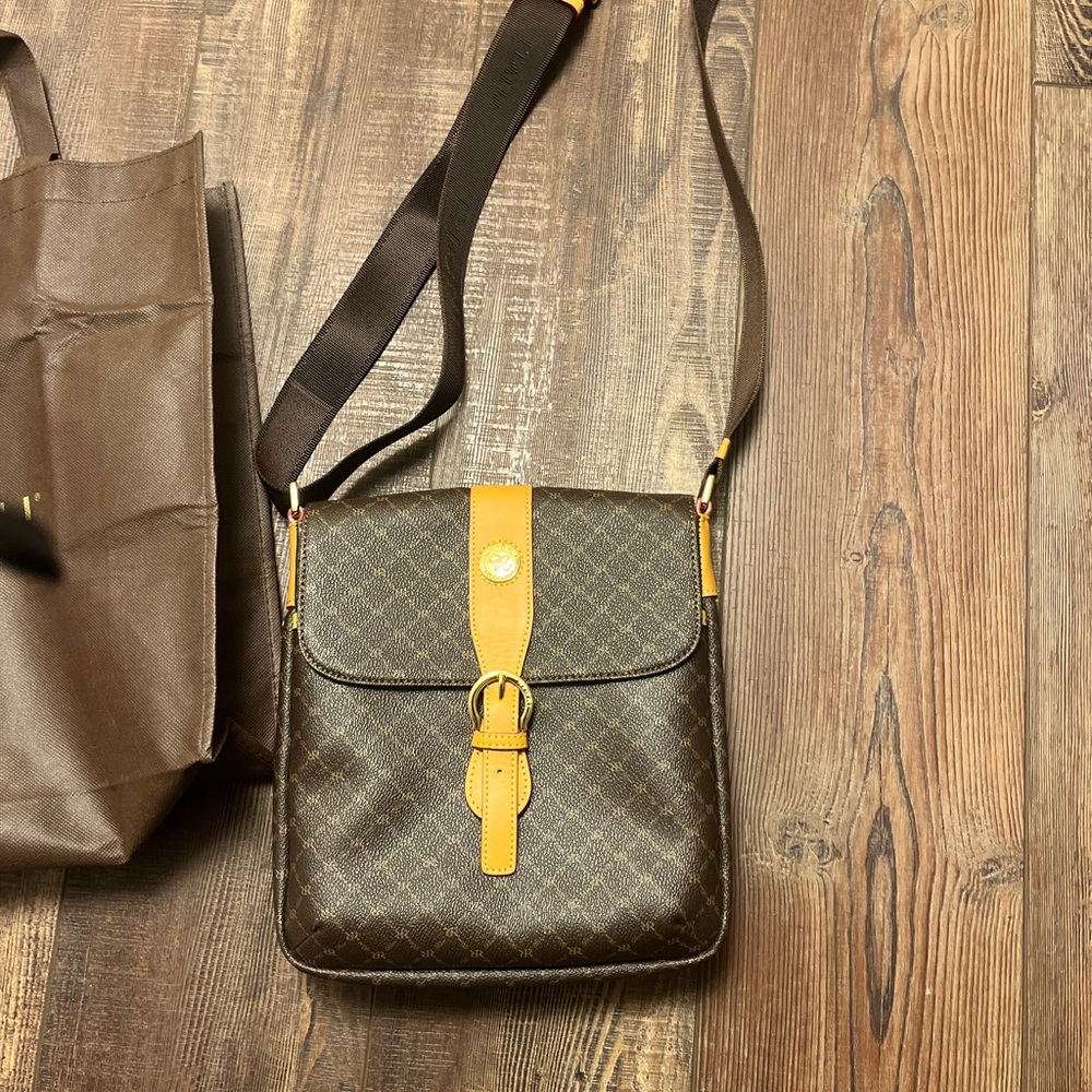 Brown and Tan Crossbody Bag